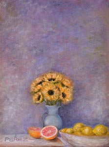 Sunflowers & Fruit by Juan Perez