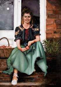 Lady in Green by Juan Perez